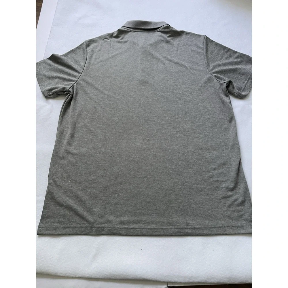 Adidas,Men's Gray Short Sleeve,Stretch/Comfort Performance,Polo Shirt,Size XL